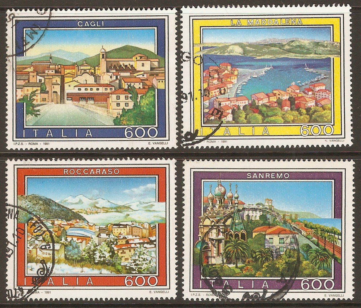 Italy 1991 Tourist Publicity set (18th. Series). SG2115-SG2118.