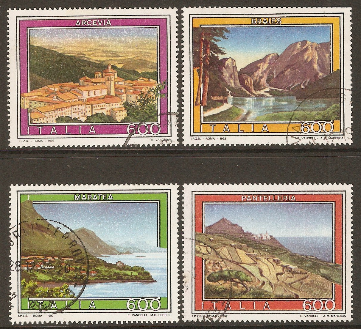 Italy 1992 Tourist Publicity set (19th. Series). SG2165-SG2168.