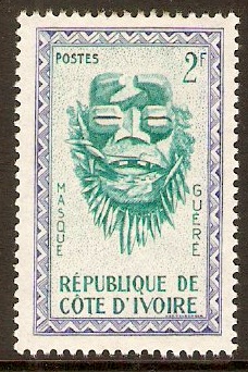 Ivory Coast 1960 2f Native Masks series. SG189.