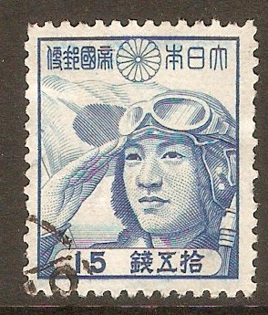 Japan 1942 15s Blue - Airman. SG401.