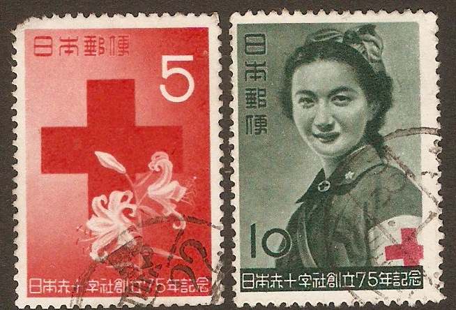Japan 1952 Red Cross set. SG651-SG652.