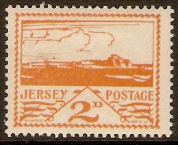 Jersey 1943 2d Orange-yellow. SG6.