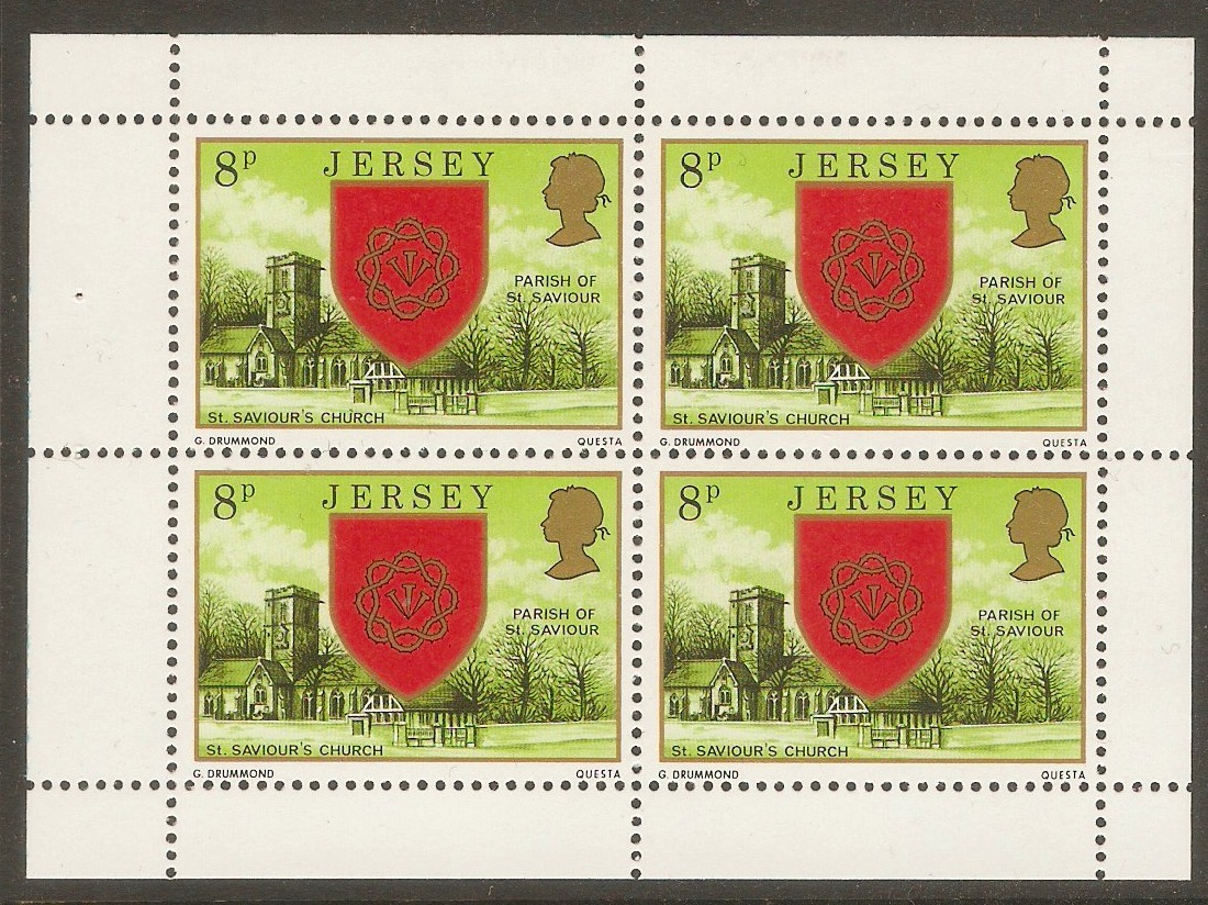 Jersey 1976 8p Parish Arms & Views series. SG142.