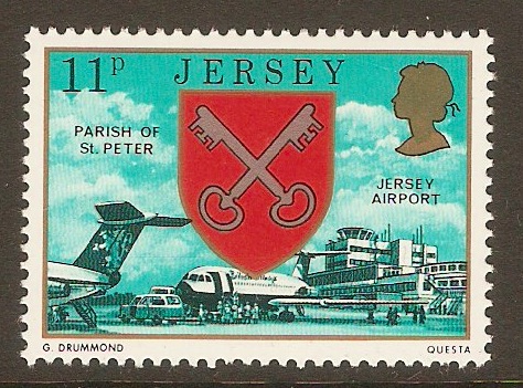 Jersey 1976 11p Parish Arms and Views series. SG145.
