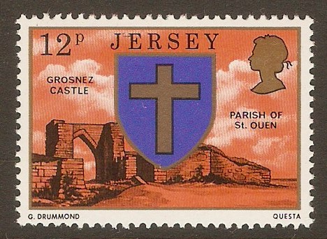 Jersey 1976 12p Parish Arms and Views series. SG146.