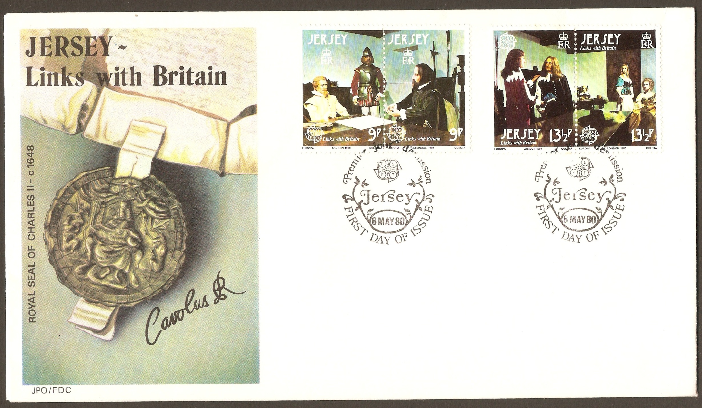 Jersey 1980 Links with Britain set FDC.