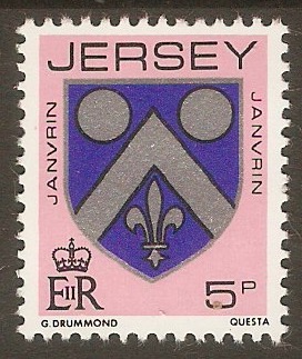 Jersey 1981 5p Family Arms series. SG254.