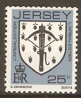 Jersey 1981 25p Family Arms series. SG268.