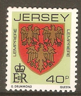 Jersey 1981 40p Family Arms series. SG270.