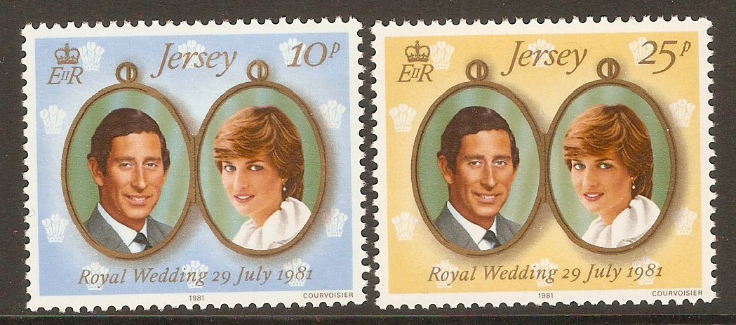 Jersey 1981 Royal Wedding set. SG284-SG285.