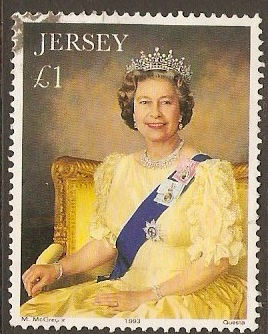 Jersey 1993 1 Queen Elizabeth II. SG634.