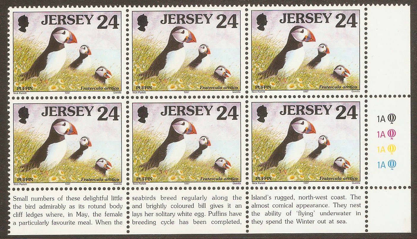 Jersey 1997 24p Seabirds series - Atlantic Puffin. SG784a.