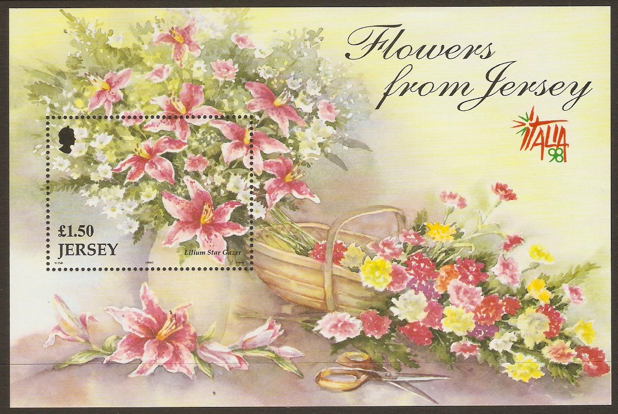 Jersey 1997 Flowers Sheet. SGMS880.