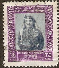 Jordan 1975 35f Blue and violet - King Hussein series. SG1109.