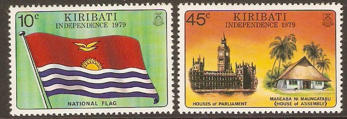 Kiribati 1979 Independence Stamps Set. SG84-SG85.