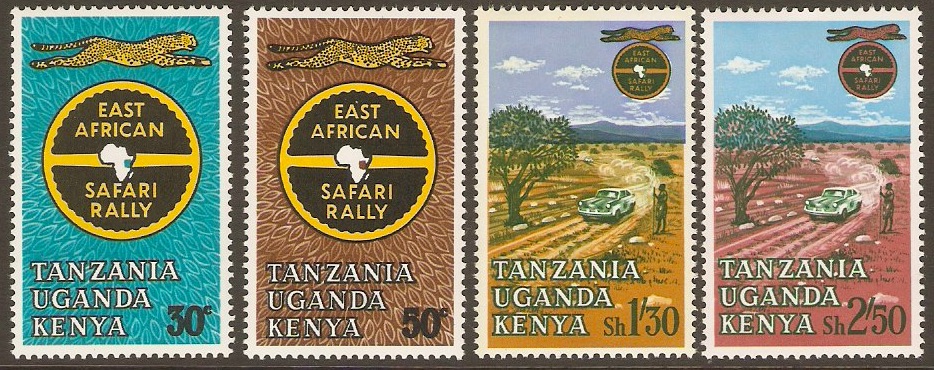 Kenya, Uganda and Tanzania 1965 Safari Rally Set. SG211-SG214.
