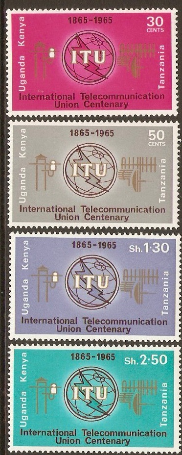 Kenya, Uganda and Tanzania 1965 ITU Centenary Set. SG215-SG218.