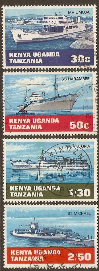 Kenya, Uganda and Tanzania 1969 Ships Set. SG256-SG259.