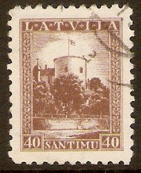 Latvia 1934 40s Brown. SG252.