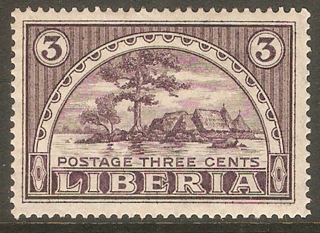Liberia 1915 3c Violet. SG289.