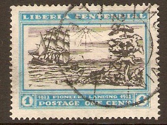 Liberia 1923 1c Centennial series. SG466.