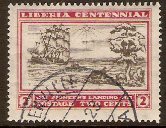 Liberia 1923 2c Centennial series. SG467.