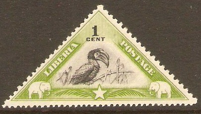 Liberia 1937 1c Black and green. SG559.