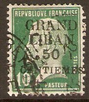 Lebanon 1924 50c on 10c Green. SG15.