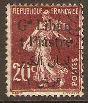 Lebanon 1924 1p.50 on 30c Red. SG32.