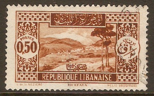 Lebanon 1930 0p.50 Brown - Views series. SG166.