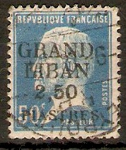 Lebanon 1924 2p.50 on 50c Blue. SG17.