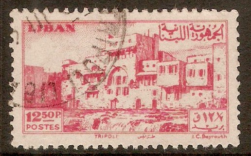Lebanon 1947 12p.50 Red - Tripoli Castle series. SG338.