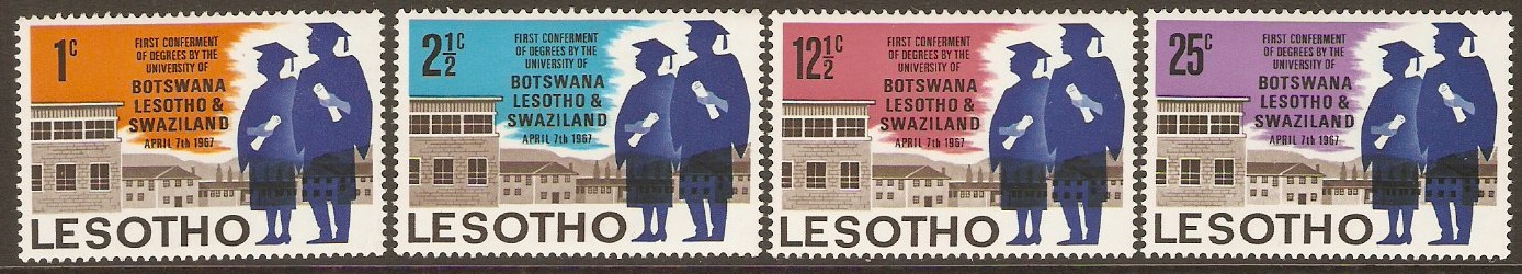 Lesotho 1967 Degree Conferment Set. SG137-SG140.