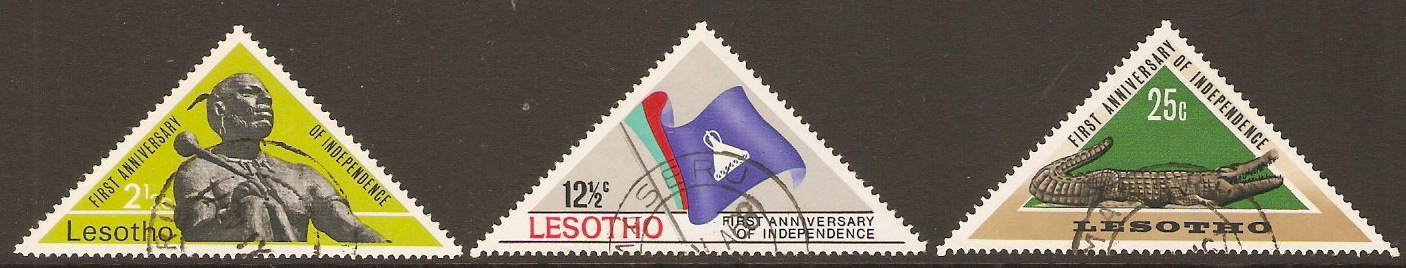Lesotho 1967 Independence Anniversary Set. SG141-SG143.