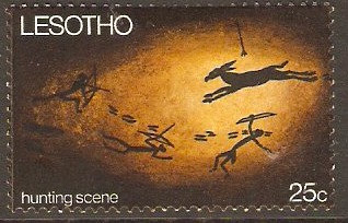Lesotho 1968 25c Rock Paintings Series. SG166.