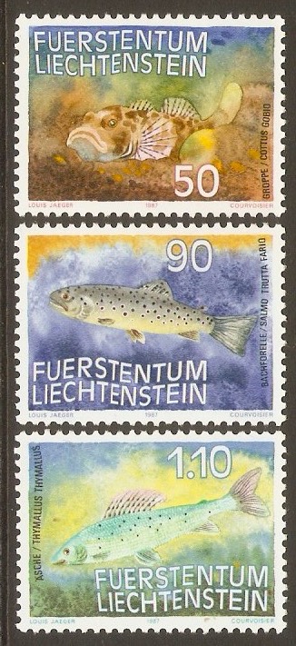 Liechtenstein 1987 Fishes set. SG915-SG917.