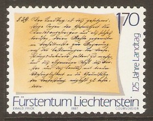 Liechtenstein 1987 1f.70 Parliament Anniversary. SG923.