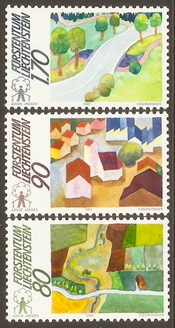 Liechtenstein 1988 Rural Areas Campaign set. SG933-SG935.