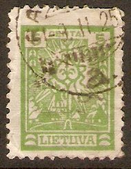 Lithuania 1923 5c Green. SG203.