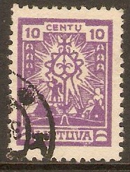 Lithuania 1923 10c violet. SG204.