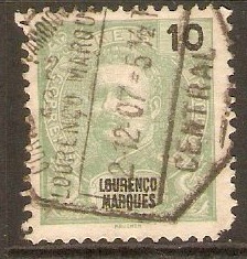 Lourenco Marques 1898 10r Green. SG39.