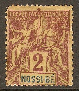 Nossie Be 1894 2c Brown on buff. SG45.