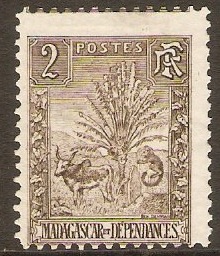 Madagascar 1903 2c Sepia. SG39.
