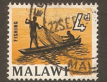 Malawi 1964 4d Blue and yellow. SG219.