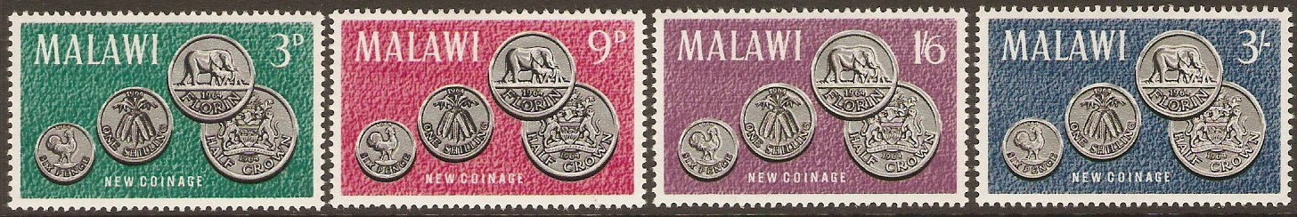 Malawi 1965 First Coinage Set. SG232-SG235.