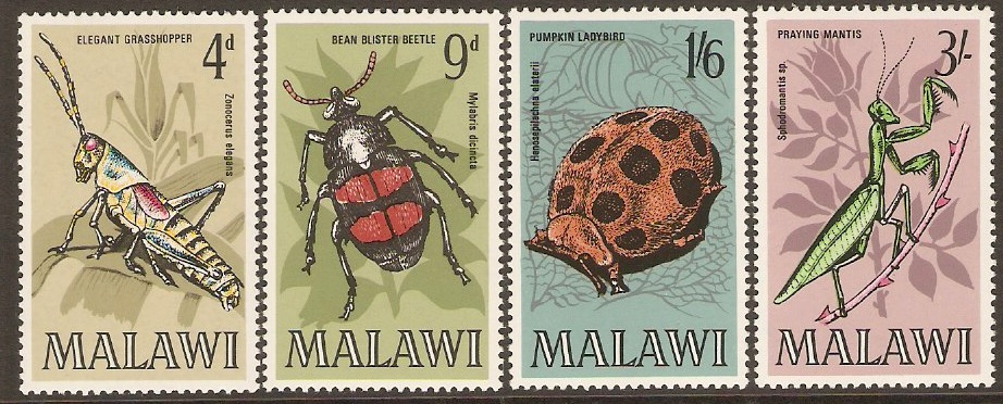 Malawi 1970 Insects Set. SG345-SG348.