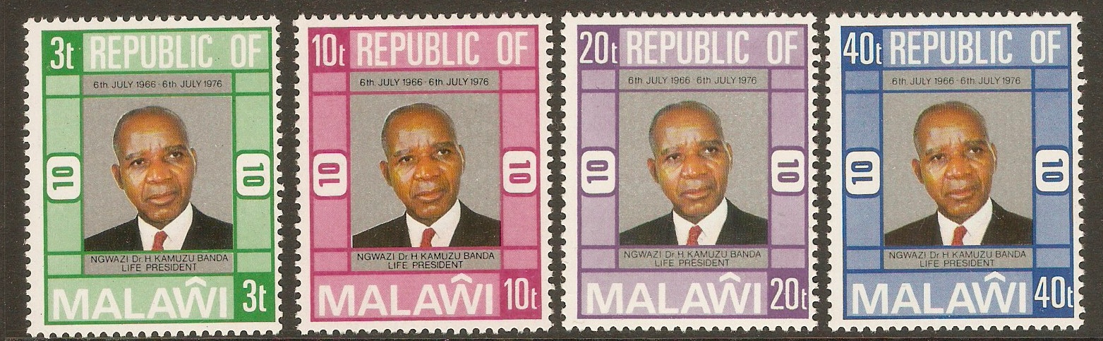 Malawi 1976 Republic Anniversary set. SG525-SG528.