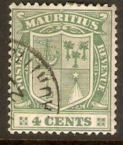 Mauritius 1921 4c Green. SG210.