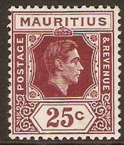 Mauritius 1938 25c Brown-purple. SG259.