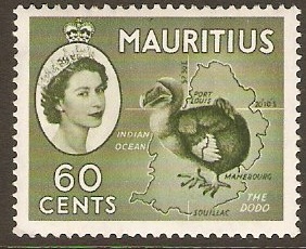Mauritius 1953 60c Deep green. SG302a.
